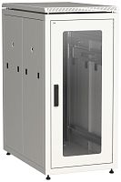 ITK LINEA N Шкаф напольный сетевой 19" 24U 800х1000мм стеклянная передняя дверь задняя металлическая серый | код LN35-24U81-GM | IEK